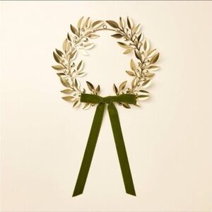 Hearth & Hand™ with Magnolia 18" Decorative Brass Leaf Xmas Wreath Antiq…